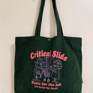 Critical Slide Green Canvas Bag
